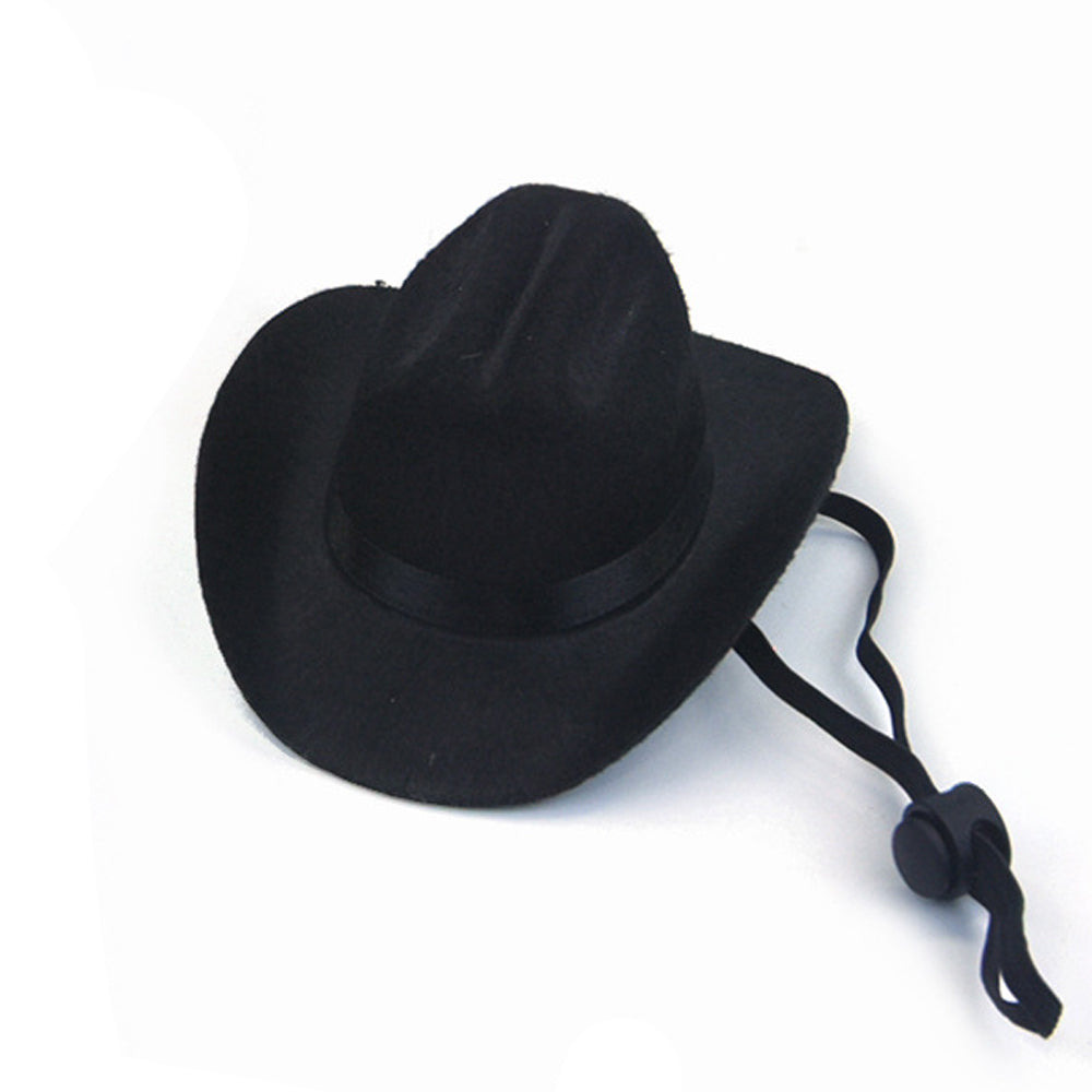 KFX-2805053 Adjustable Outdoor Cowboy Hat for Pets - Fun Headgear for Dogs and Cats - Great for Photos and Cosplay Accessories
