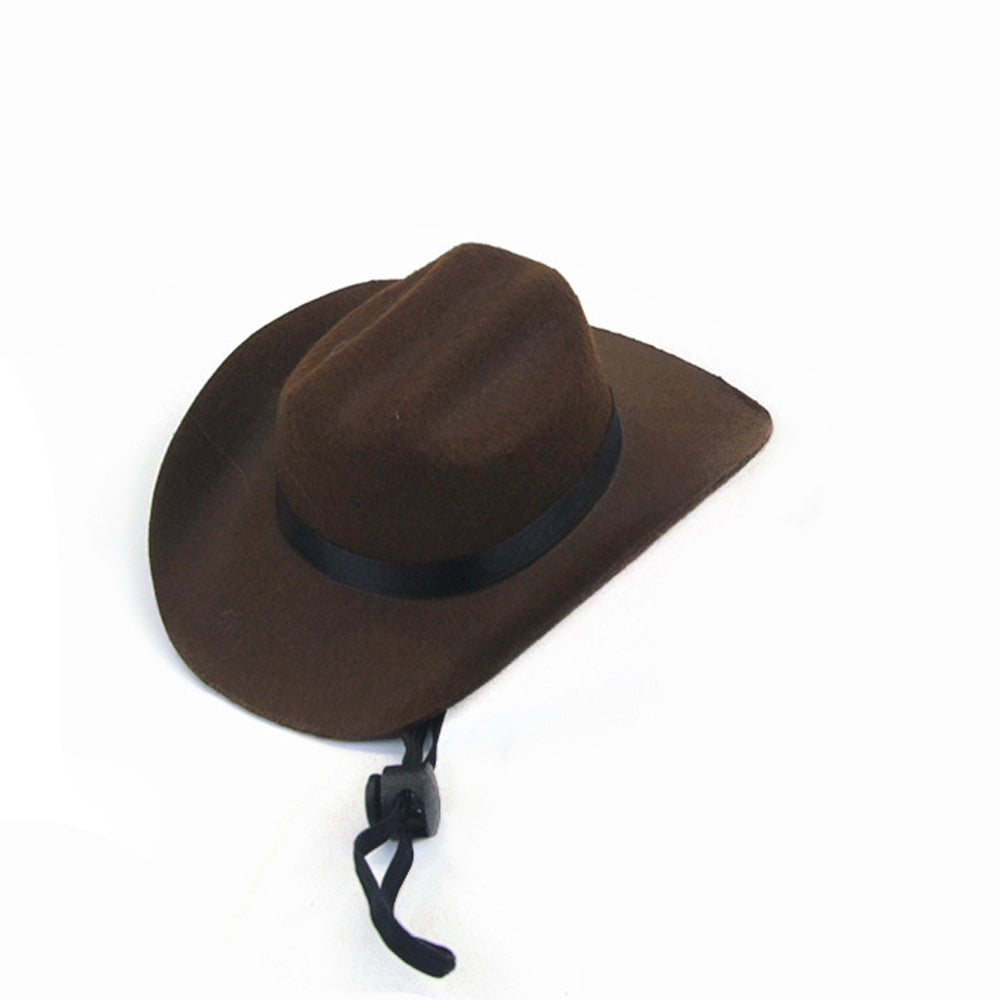 KFX-2805053 Adjustable Outdoor Cowboy Hat for Pets - Fun Headgear for Dogs and Cats - Great for Photos and Cosplay Accessories