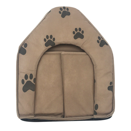 KFX-2805821 Cozy Brown Dog and Cat Cloth House for Relaxation and Leisure