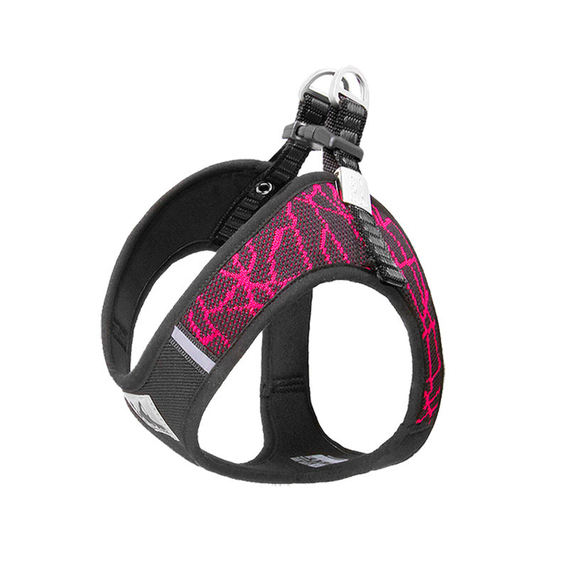 KFX-2806845 Adjustable Chest Harness and Leash for Pets – Durable Flying Woven Fabric