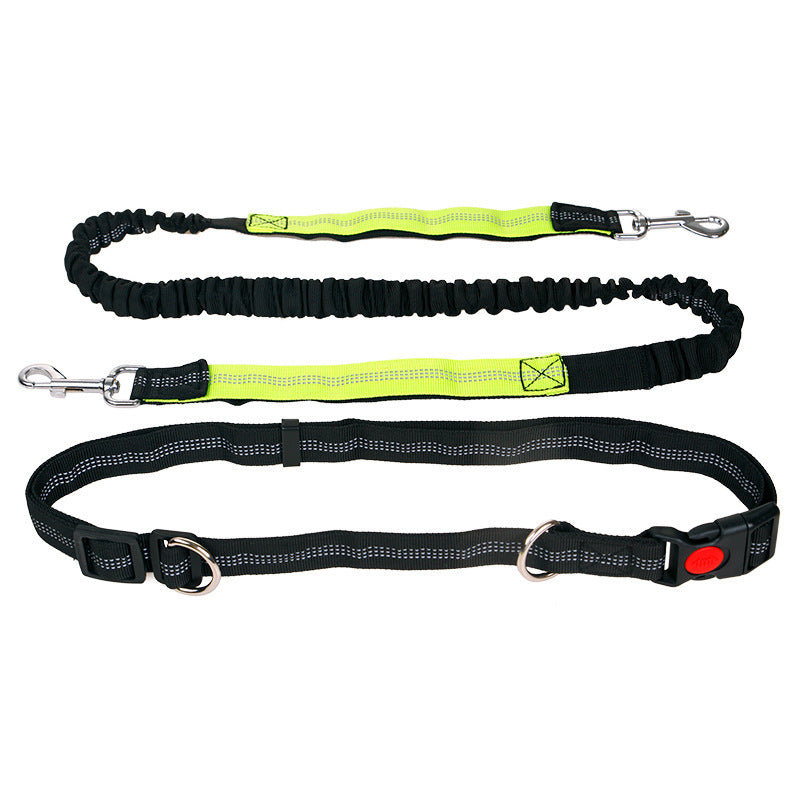 KFX-2807357 Elastic Multi-Purpose Reflective Pet Running Traction Belt - Available in Multiple Colors