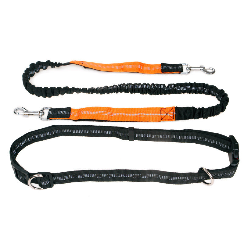 KFX-2807357 Elastic Multi-Purpose Reflective Pet Running Traction Belt - Available in Multiple Colors