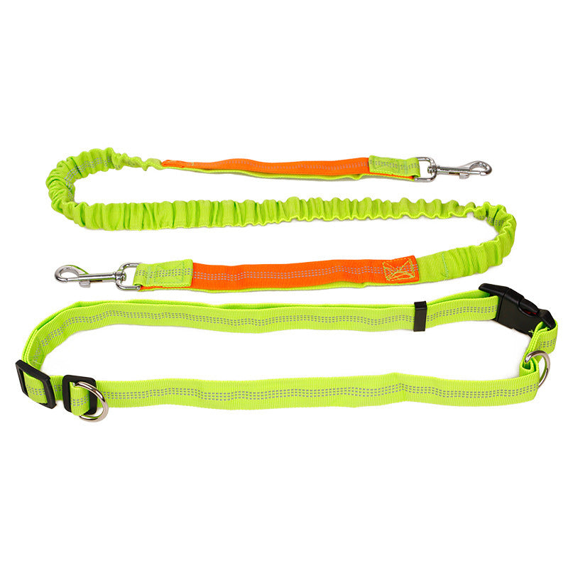 KFX-2807357 Elastic Multi-Purpose Reflective Pet Running Traction Belt - Available in Multiple Colors