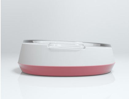 KFX-2807741 Stylish Glass Pet Bowl with ABS Base - 160ml Water, 100g Grain Capacity, 16cm x 13.5cm x 4cm