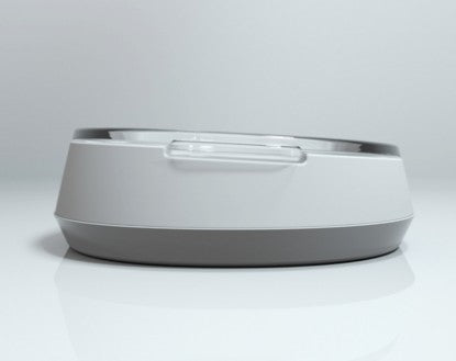 KFX-2807741 Stylish Glass Pet Bowl with ABS Base - 160ml Water, 100g Grain Capacity, 16cm x 13.5cm x 4cm