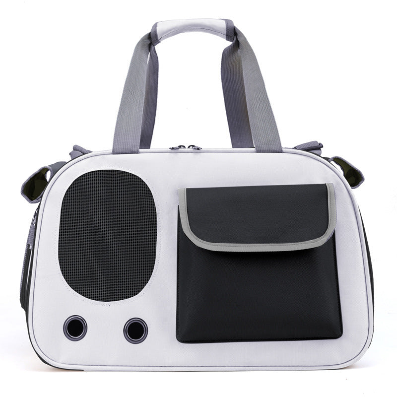 KFX-2809789 Large Capacity Foldable Canvas Single Shoulder Pet Bag in Yellow, Green, or Black