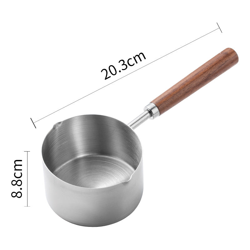 KFX-2811325 Stainless Steel Dog Food Scoop with Wooden Handle for Accurate Measuring
