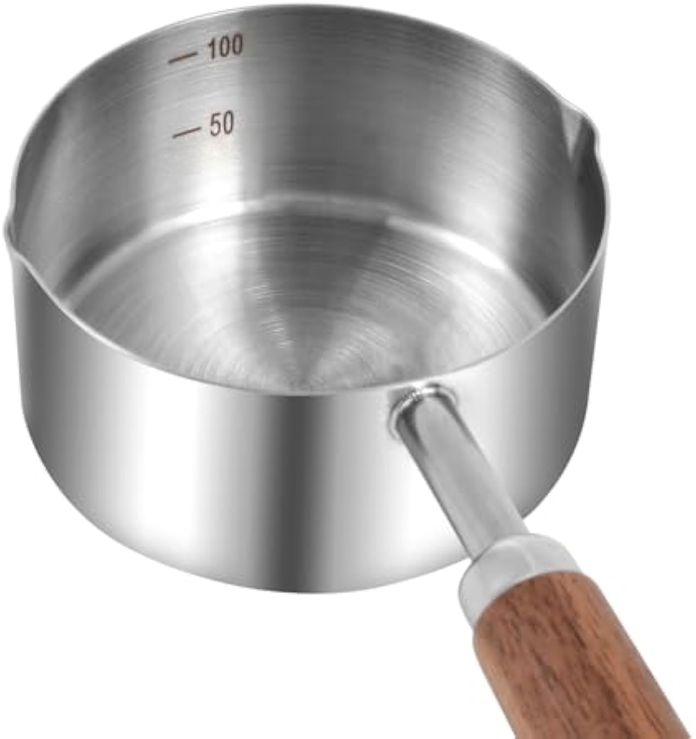 KFX-2811325 Stainless Steel Dog Food Scoop with Wooden Handle for Accurate Measuring