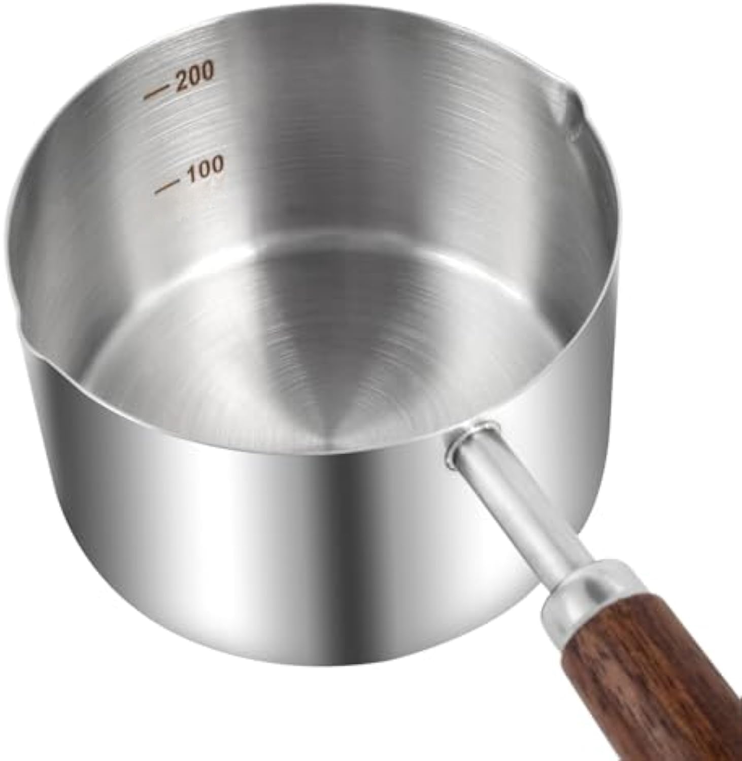 KFX-2811325 Stainless Steel Dog Food Scoop with Wooden Handle for Accurate Measuring