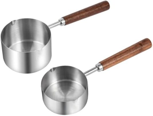 KFX-2811325 Stainless Steel Dog Food Scoop with Wooden Handle for Accurate Measuring