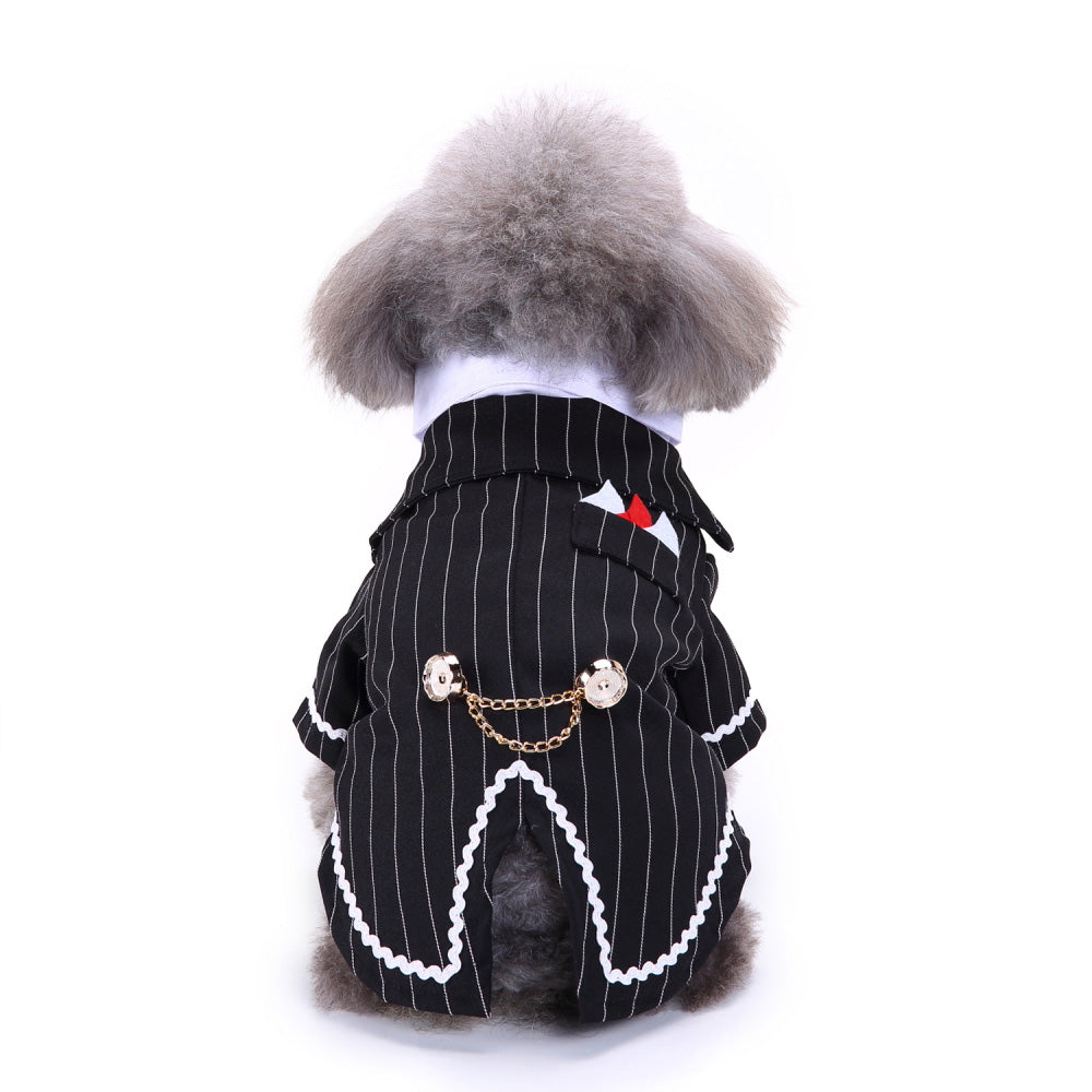 KFX-2811709 Stylish Polyester Dog Suit - England Inspired Pet Outfit for All Sizes