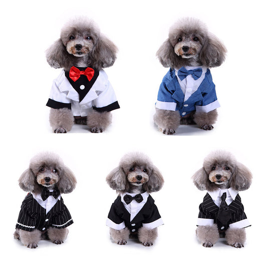 KFX-2811709 Stylish Polyester Dog Suit - England Inspired Pet Outfit for All Sizes