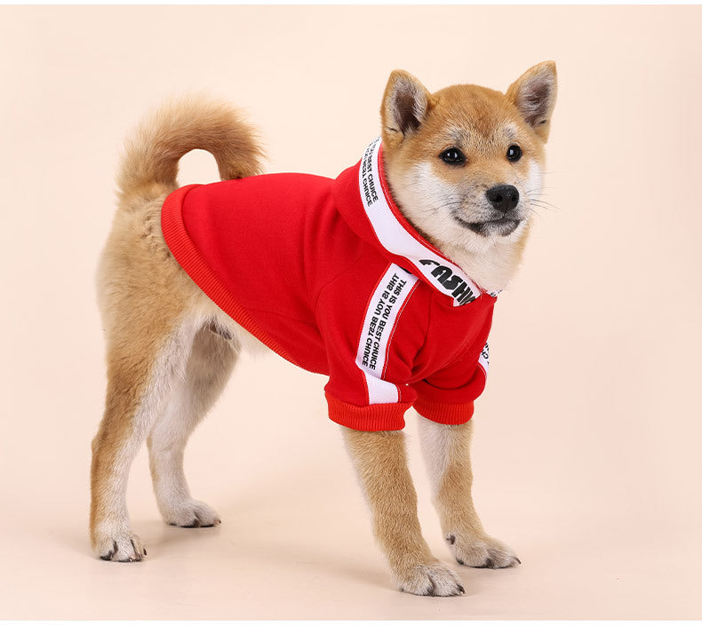 KFX-2812605 Stylish Cotton Sweater for Small and Medium Dogs - Black and Red Options Available