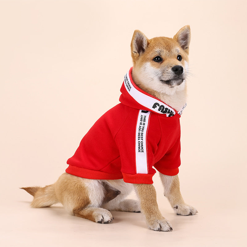 KFX-2812605 Stylish Cotton Sweater for Small and Medium Dogs - Black and Red Options Available