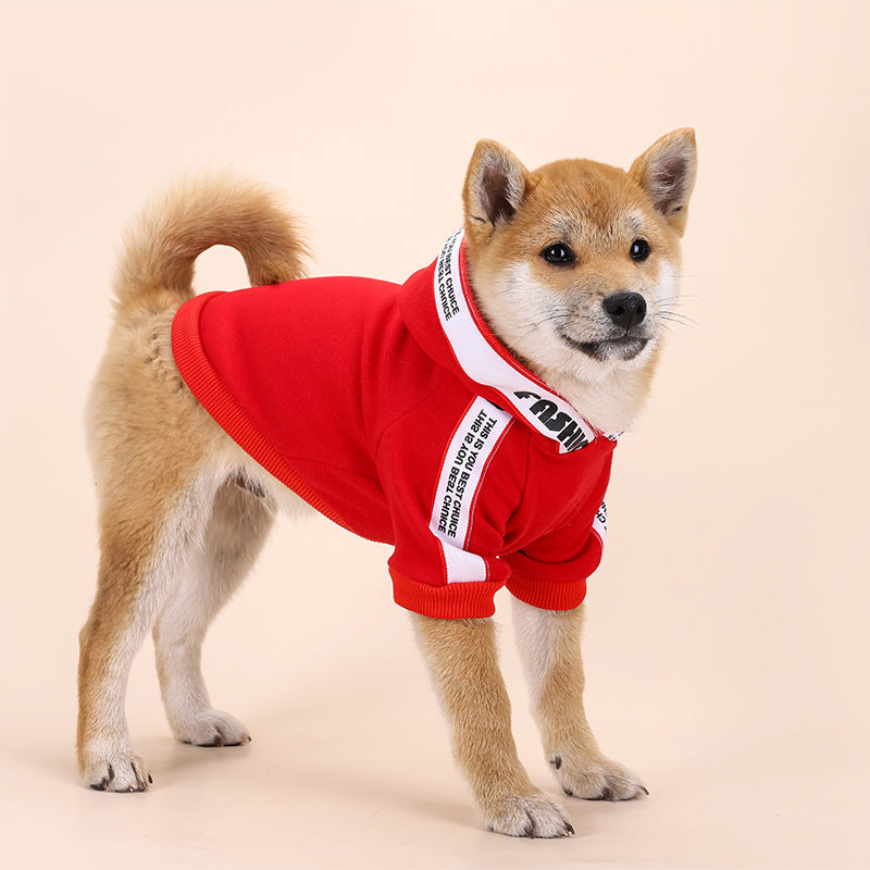 KFX-2812605 Stylish Cotton Sweater for Small and Medium Dogs - Black and Red Options Available
