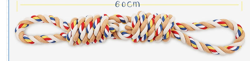 KFX-2814141 Pet Cotton Rope Chew Toy for Dogs - Teeth Cleaning and Molar Support