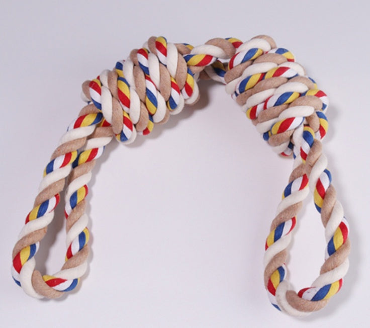 KFX-2814141 Pet Cotton Rope Chew Toy for Dogs - Teeth Cleaning and Molar Support