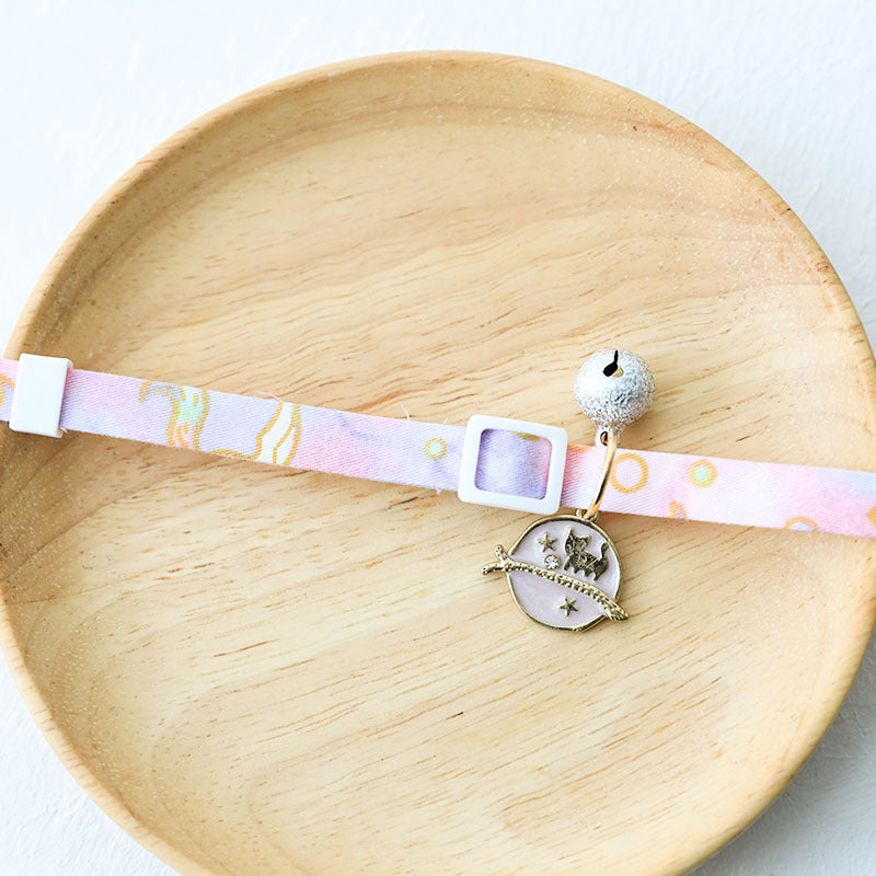 KFX-2815293 Dreamy Cat Collars with Silver Bells - Cute Designs in Pink, Blue, and Green