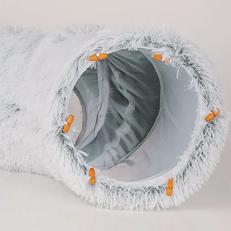 KFX-2817341 Cozy Plush Winter Cat Bed with Warm Cushion - Spacious Pet Basket, 85*85*26cm
