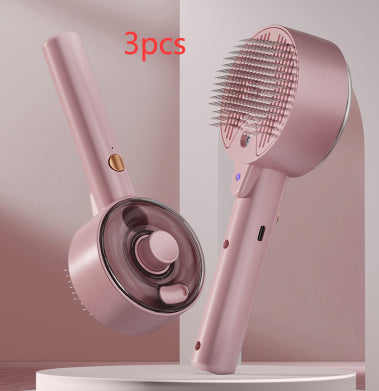 KFX-2818877 Pet Self-Cleaning Grooming Brush with UV Sterilization and Essential Oil Spray for Dogs and Cats