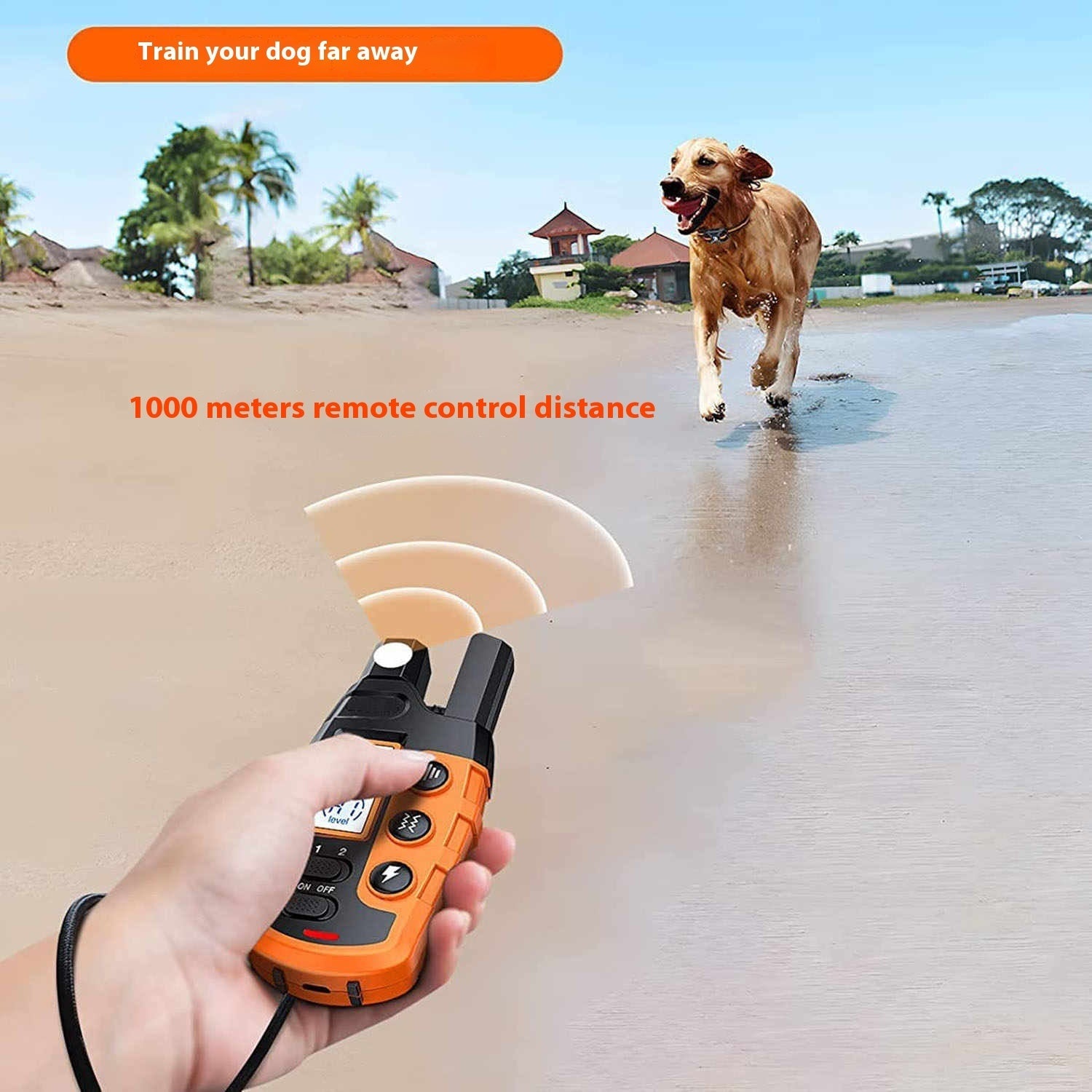 KFX-2821053 Waterproof Remote Control Bark Stopper for Dog Training with Electric Shock Function