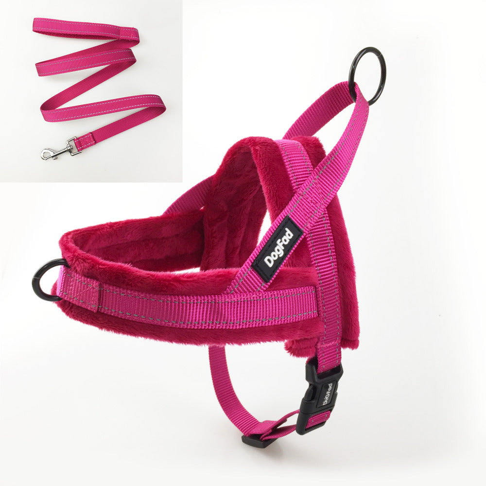 KFX-2822333 Pet Chest Strap with Flap and Comfortable Lining for Dog Leash, Available in Multiple Colors and Sizes
