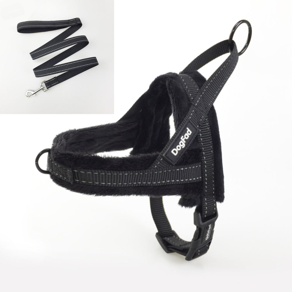KFX-2822333 Pet Chest Strap with Flap and Comfortable Lining for Dog Leash, Available in Multiple Colors and Sizes