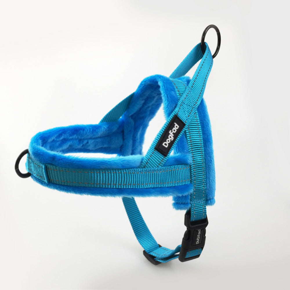 KFX-2822333 Pet Chest Strap with Flap and Comfortable Lining for Dog Leash, Available in Multiple Colors and Sizes