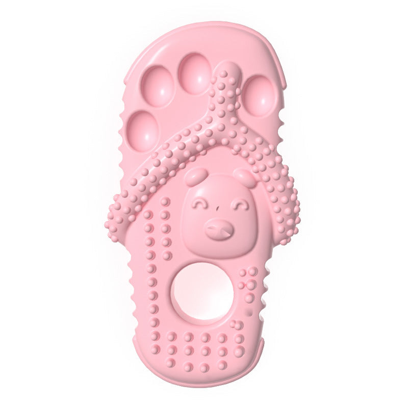 KFX-2827453 Durable Rubber Dog Chewing Slippers for Teeth Cleaning and Oral Health