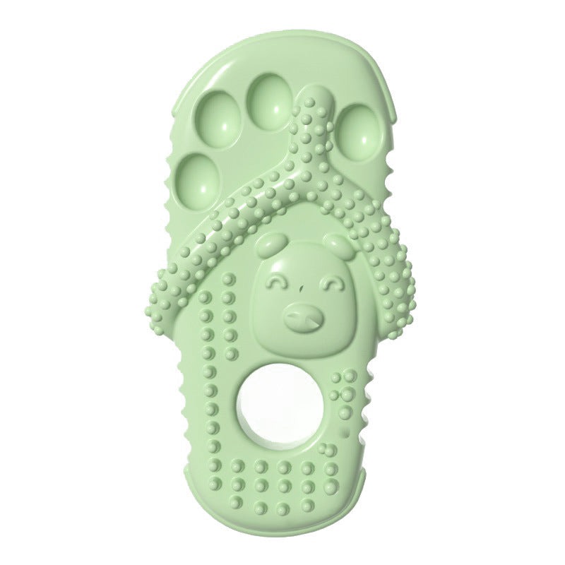 KFX-2827453 Durable Rubber Dog Chewing Slippers for Teeth Cleaning and Oral Health