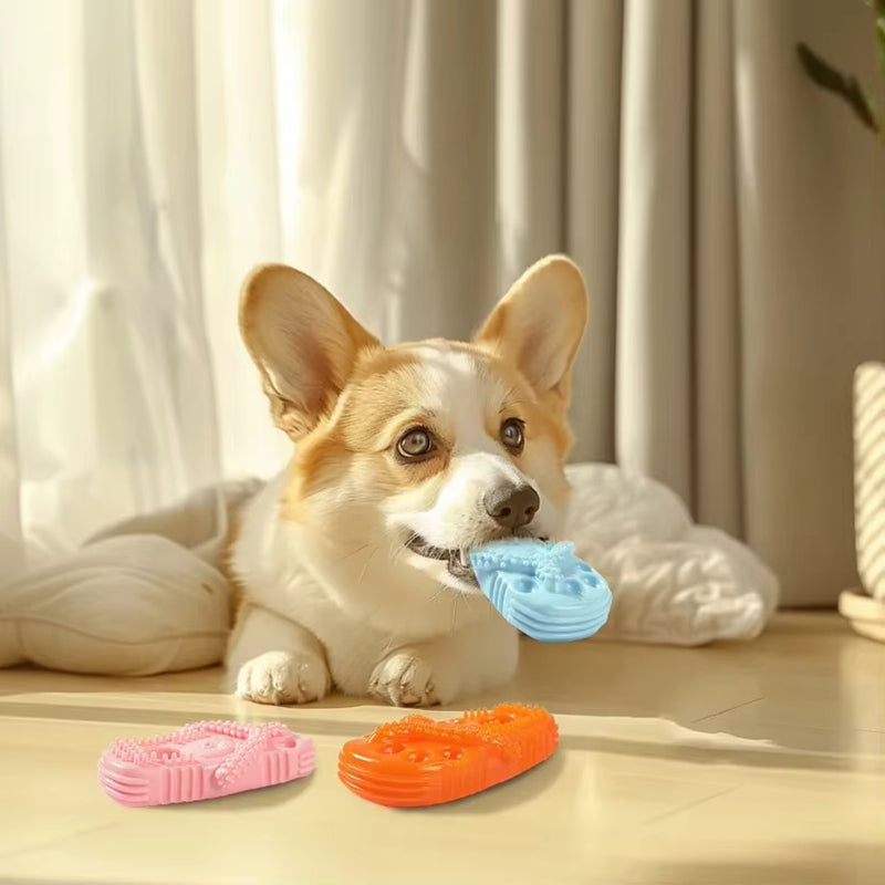 KFX-2827453 Durable Rubber Dog Chewing Slippers for Teeth Cleaning and Oral Health