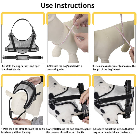 KFX-2828093 Durable Dog Traction Rope Vest for Medium and Large Dogs – Adjustable Chest Strap in Various Colors