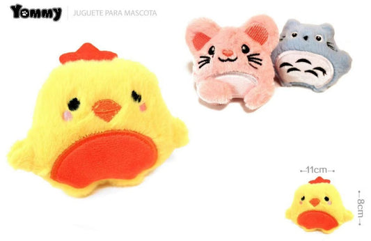 KFX-2828477 Cat Toys Set - Plush Chick, Mouse, and Owl for Playful Kittens