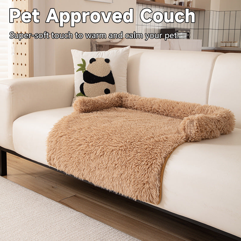 KFX-2830269 Cozy Plush Dog Bed Sofa Mat - Fluffy Nest Design for Fall and Winter Warmth