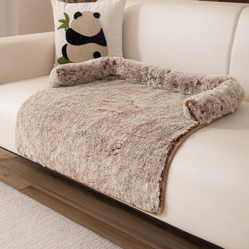 KFX-2830269 Cozy Plush Dog Bed Sofa Mat - Fluffy Nest Design for Fall and Winter Warmth