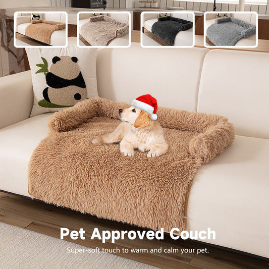 KFX-2830269 Cozy Plush Dog Bed Sofa Mat - Fluffy Nest Design for Fall and Winter Warmth