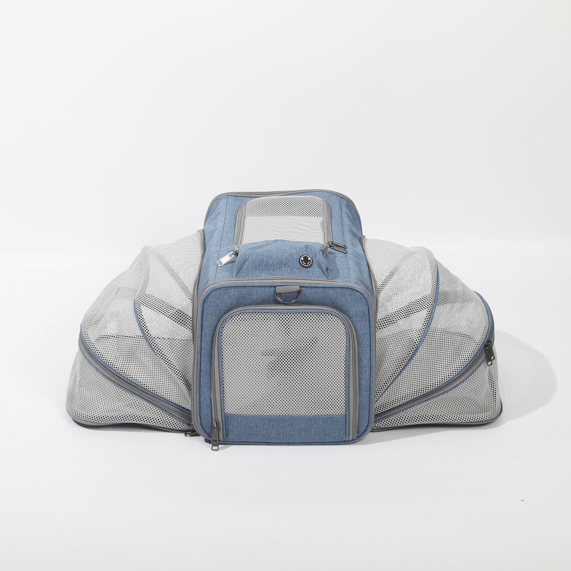 KFX-2831037 Spacious Outdoor Portable Pet Bag with Breathable Oxford Cloth – Available in Beige, Blue, Khaki, Gray, Green, and Purple