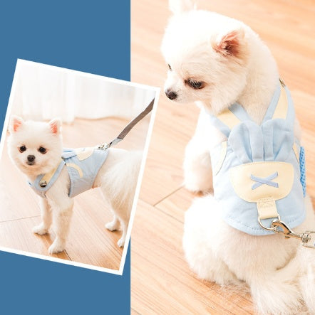 KFX-2833853 Comfortable Breathable Dog Harness and Leash Set for Small to Medium Pets