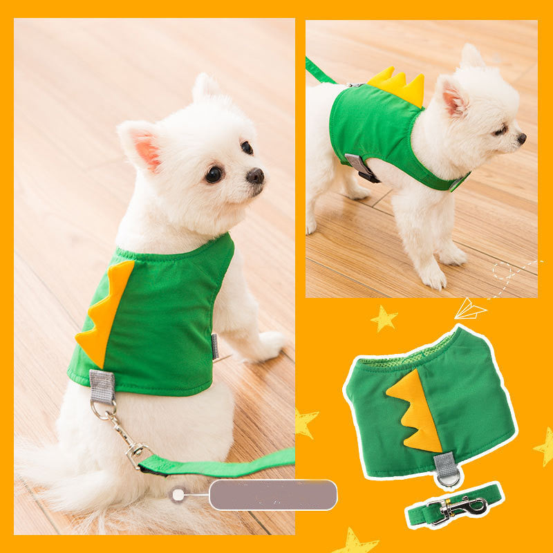 KFX-2833853 Comfortable Breathable Dog Harness and Leash Set for Small to Medium Pets