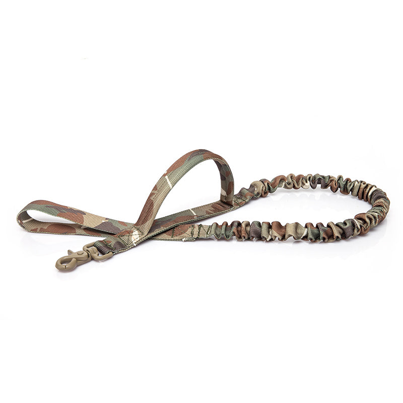 KFX-2834365 Tactical Elastic Dog Leash with Dual Control Handles for Training and Walking
