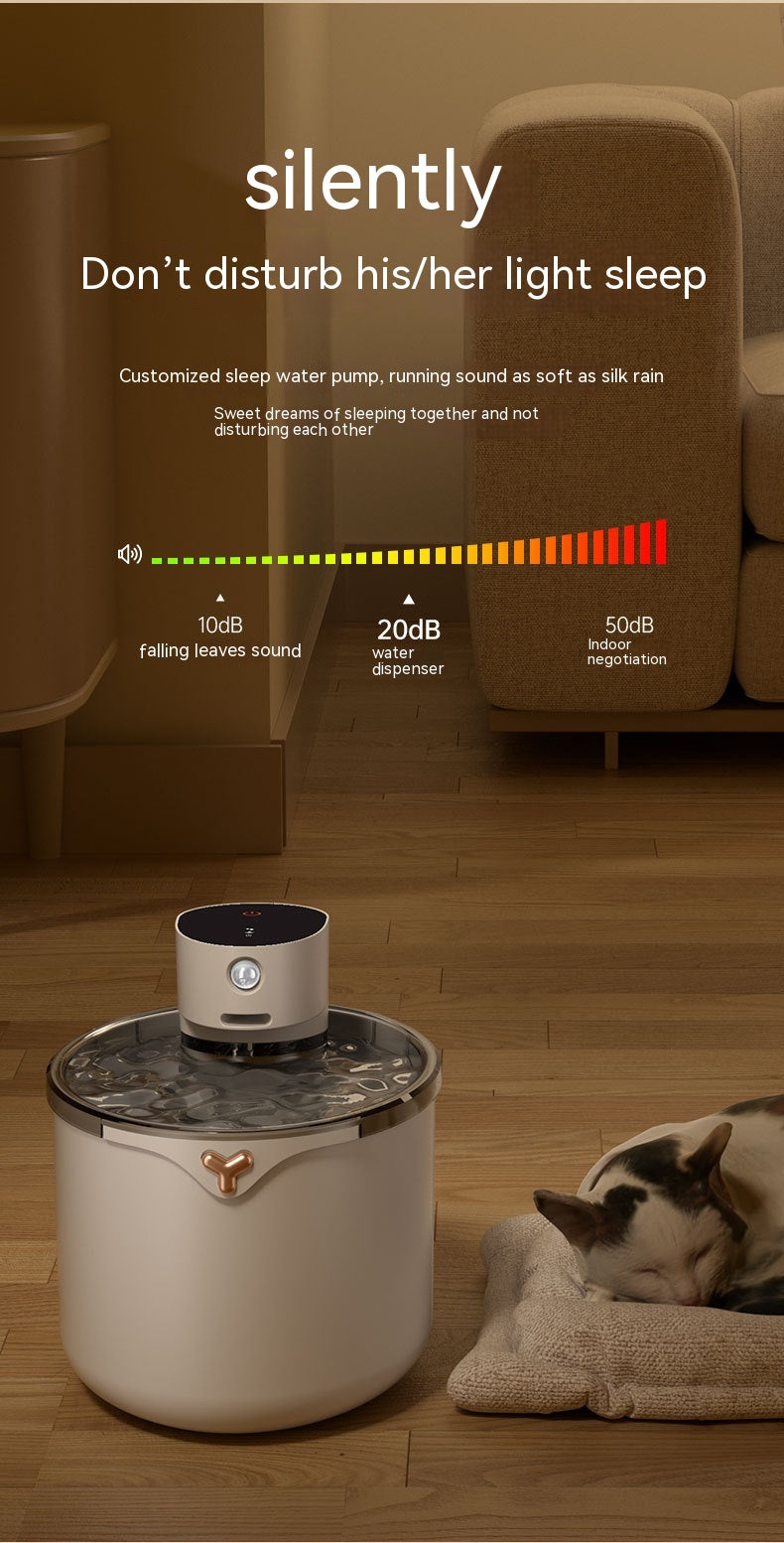 KFX-2834749 Wireless Smart Cat Water Dispenser with 4000mAh Lithium Battery and 2.5L Capacity