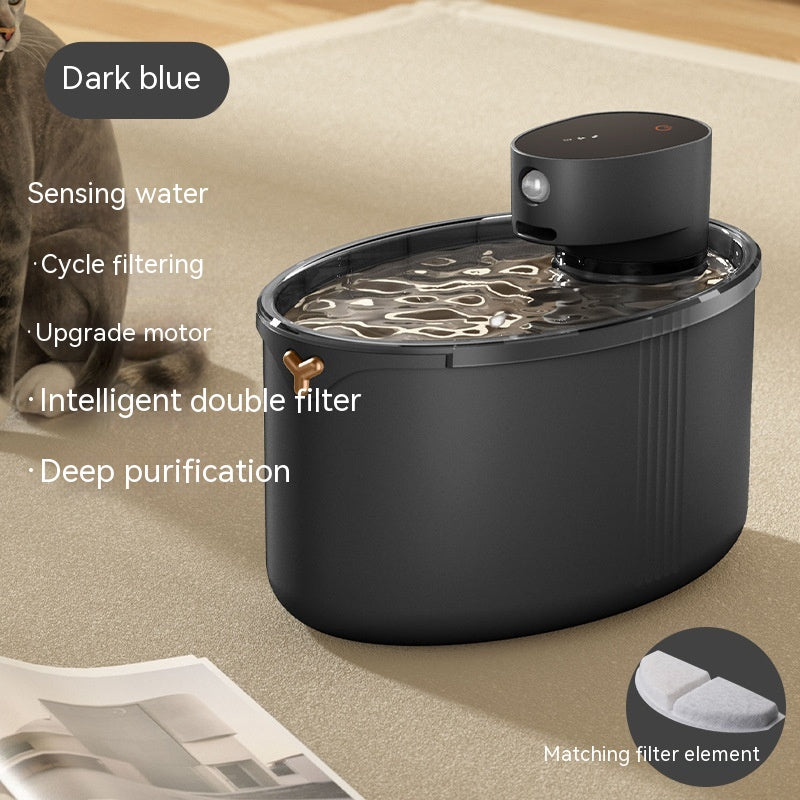 KFX-2834749 Wireless Smart Cat Water Dispenser with 4000mAh Lithium Battery and 2.5L Capacity