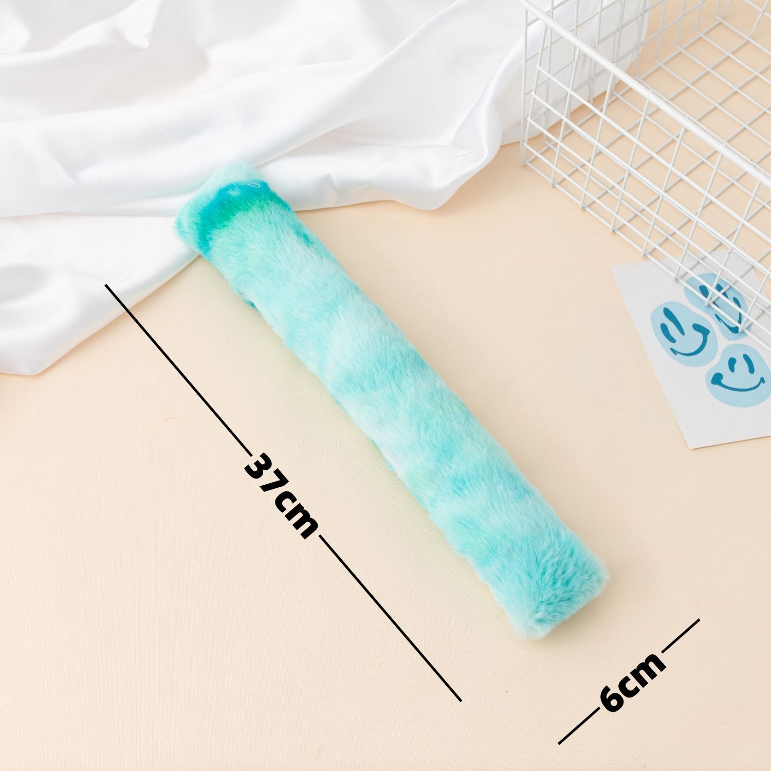 KFX-2836797 Plush Colorful Strip Pillow with Cat Grass Bag for Playtime Fun
