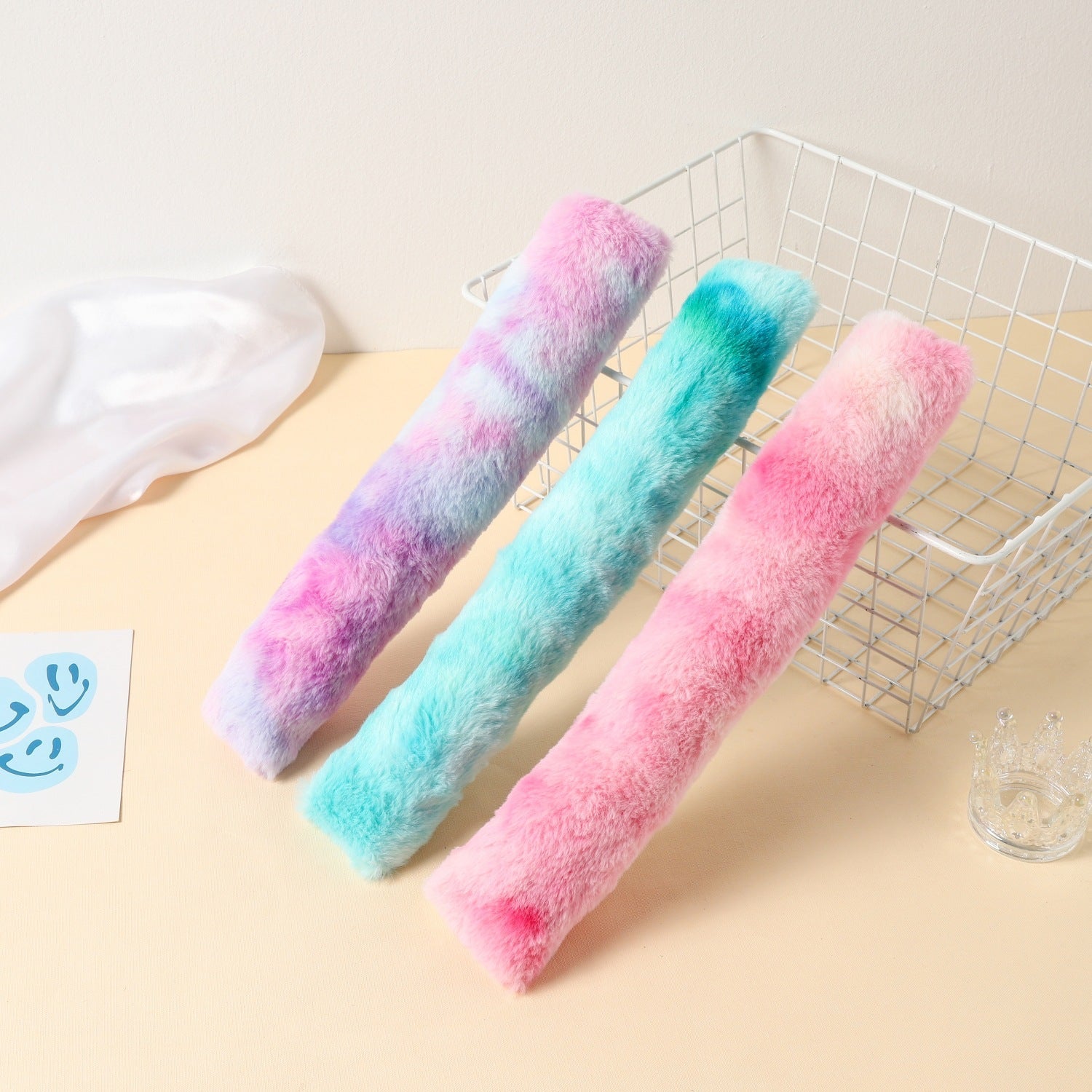 KFX-2836797 Plush Colorful Strip Pillow with Cat Grass Bag for Playtime Fun