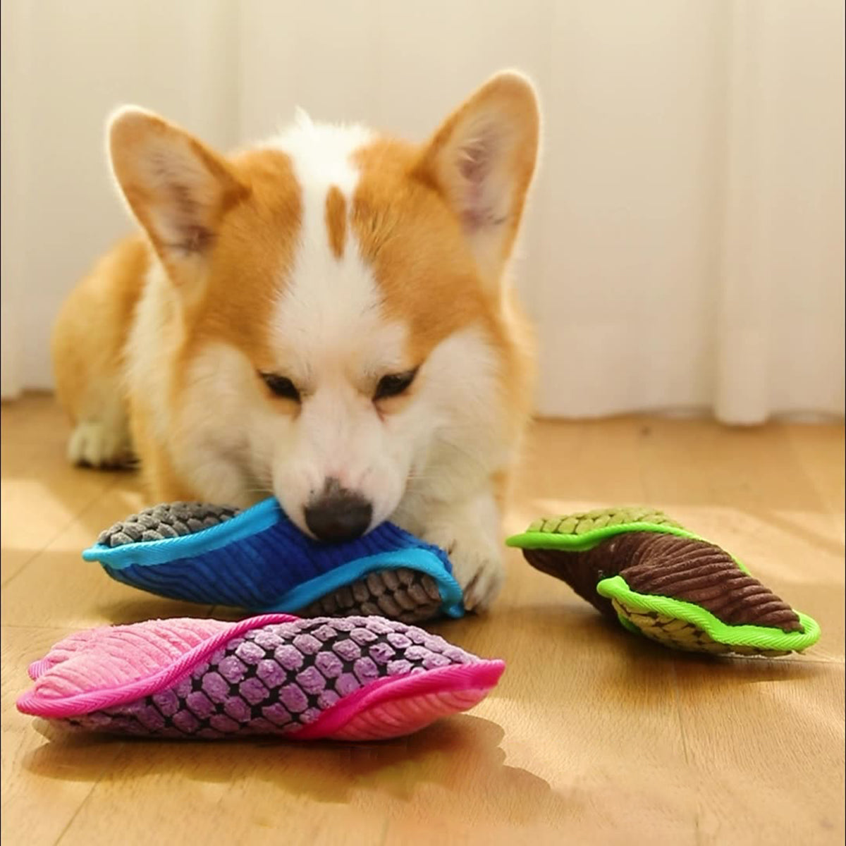 KFX-2837821 Bite-Resistant Teddy Toy with Dog Sound and Soft Fleece Lining for Pet Boredom Relief