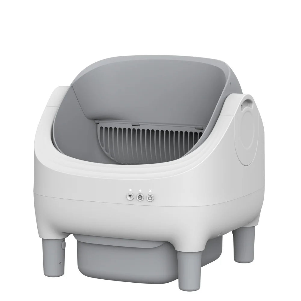 KFX-283795 Automatic Cat Litter Box with Intelligent Self-Cleaning Feature and Odor Control - Large Capacity 68L