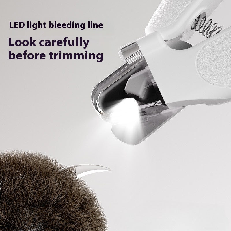 KFX-2838333 LED Cat Nail Piercing Device with USB Charging - Anti-Blood Design, Compact Size