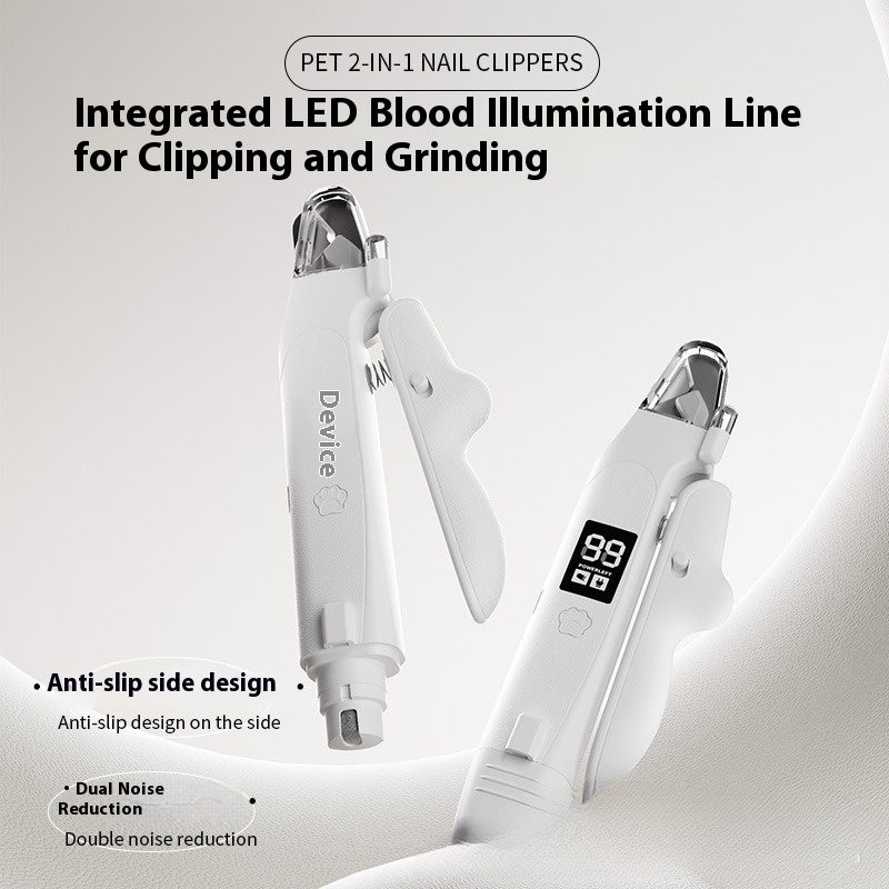 KFX-2838333 LED Cat Nail Piercing Device with USB Charging - Anti-Blood Design, Compact Size