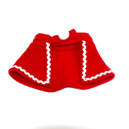 KFX-2838717 Christmas Pet Costume with Double-Sided Velvet Cloak, Hat, Scarf, and Hair Band - Warm and Stylish for Small to Large Pets