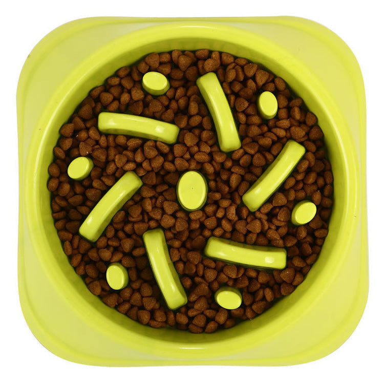 KFX-2840509 Anti-Choking Slow Feed Dog Bowl - Eco-Friendly PP Material, 20.5cm Diameter